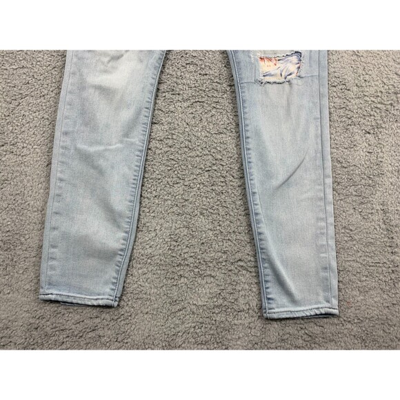 Levi's 711 Skinny 29x30 Light Wash Distressed Denim Blue Jean Pockets - Picture 2 of 16